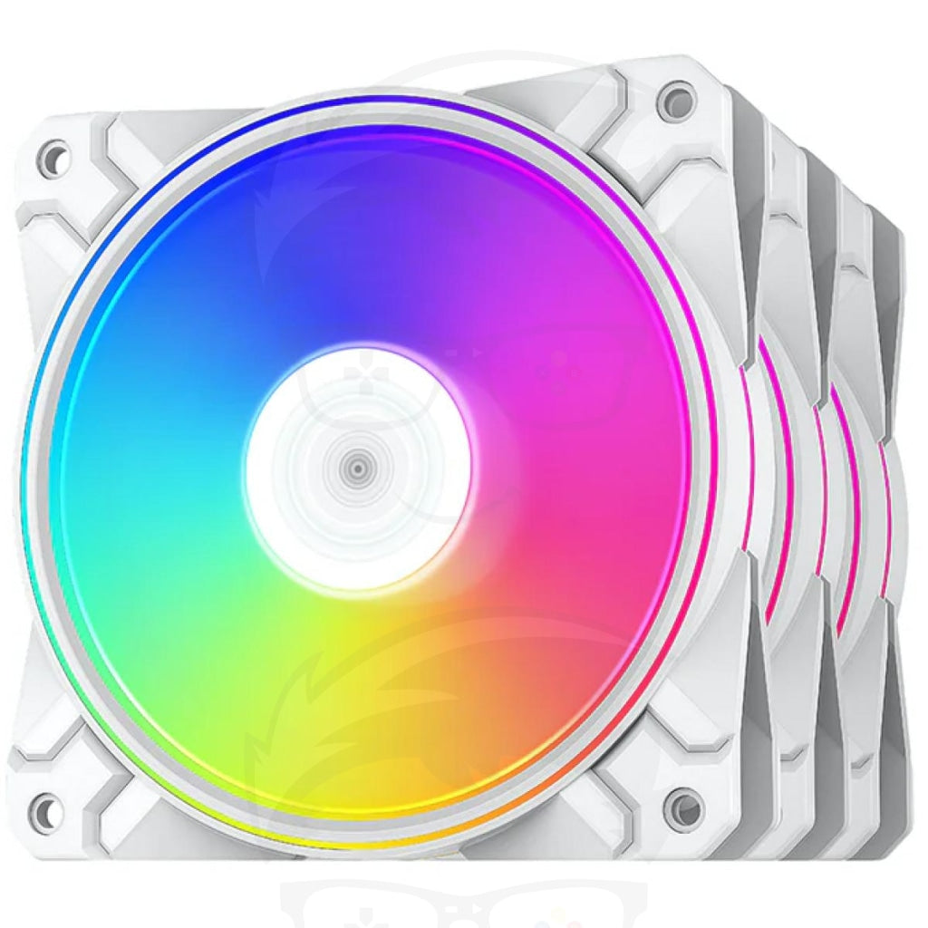 DEEPCOOL CF120 Plus 3x120mm A-RGB Dual Loop Lighting Zones - White DEEPCOOL CF120 Plus 3x120mm A-RGB Dual Loop Lighting Zones - White